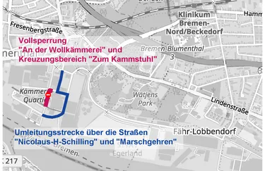 Ausbau Fernwärme Bremen-Nord – An der Wollkämmerei
