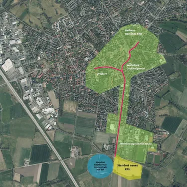 Luftbild zum mögliche Versorgungsgebiet in Großburgwedel.