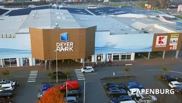 Einkaufszentrum Dever Park von frontal oben betrachtet