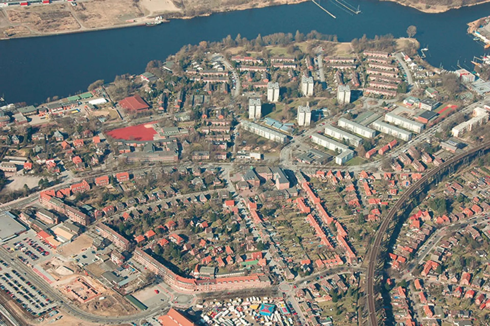Luftbild Wohnungsbestand Rendsburg