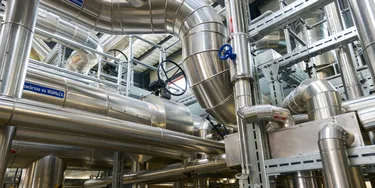 Rohre führ Vor- und Rücklauf Wärmespeicher