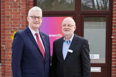 Cord Bockhop, Dr. Manfred Schüle bei Eröffnung Niederlassung Bremen Credits: Sigrun Stragmann/enercity contracting
